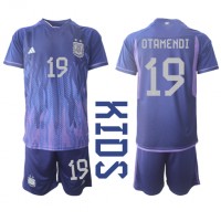 Koszulka piłkarska Argentyna Nicolas Otamendi #19 Strój wyjazdowy dla dzieci MŚ 2022 tanio Krótki Rękaw (+ Krótkie spodenki)